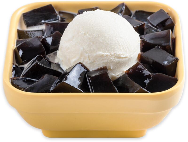 Grass Jelly & Vanilla Ice Cream Vanilla Frost