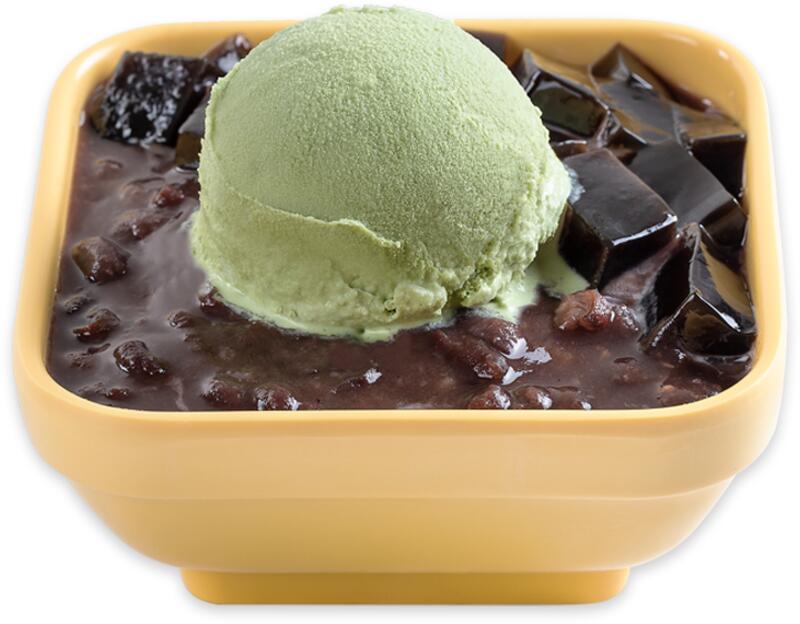 Grass Jelly & Red Bean Matcha Ice Cream